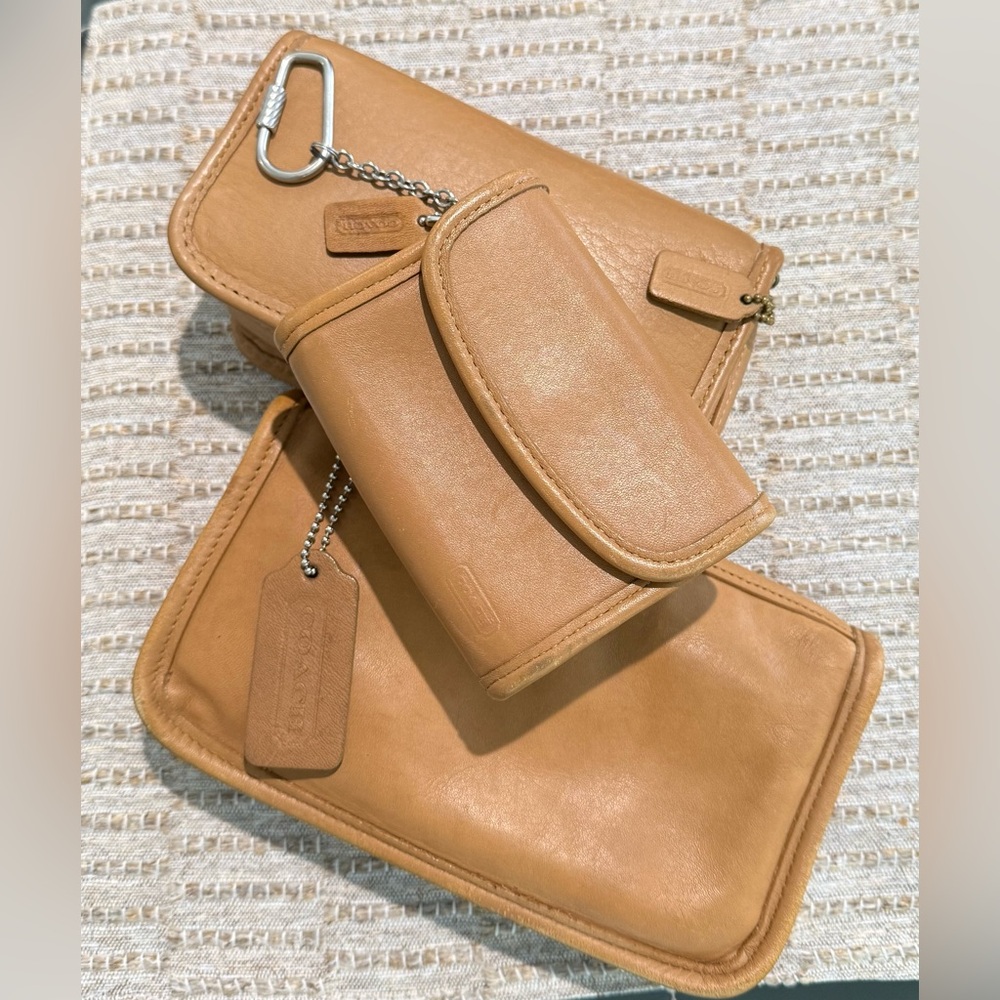 Vintage Coach Camel Chunky Case 7165 Chubby Case 6925 Multifunction Wallet 7219